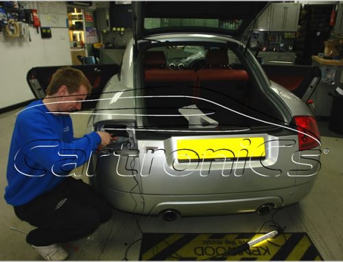 Installation of reversing sensors on an Audi TT