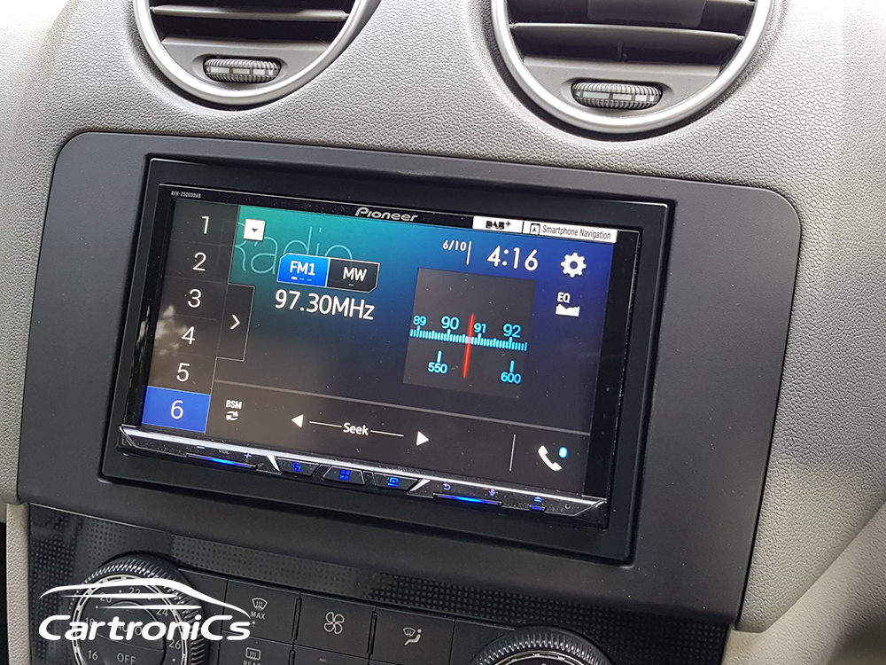 Mercedes ML W164 Installation: Pioneer Double Din Navigation system –  Cartronics