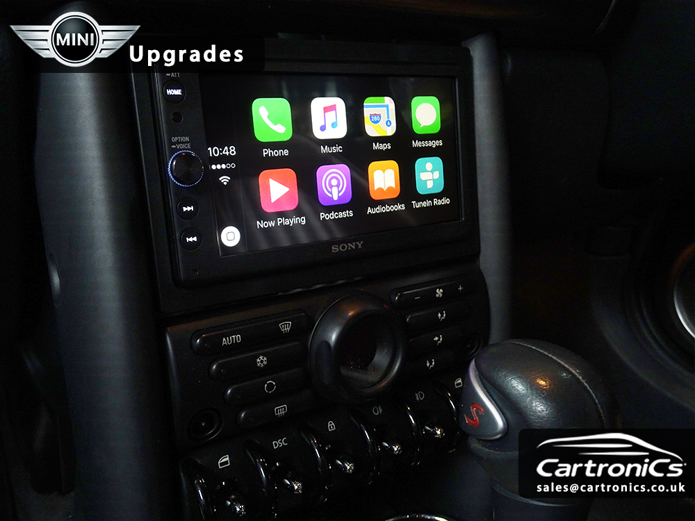 Example of Apple CarPlay in a Mini Cooper Convertible