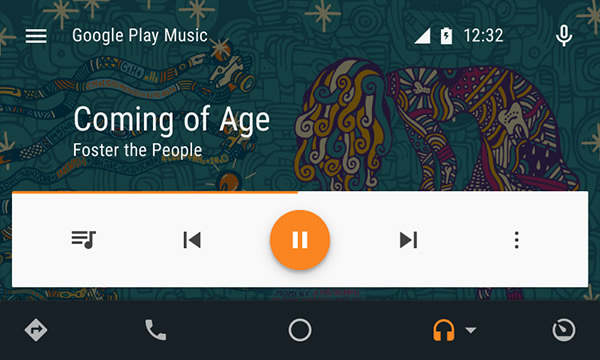 stream music with Android auto and Google play music & Spotify