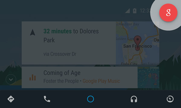 Android auto speech control