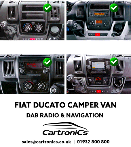 Fiat Ducato Double Din DAB Radio and Sat Nav Upgrade 