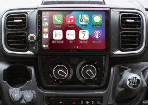 Fiat Ducato with new radio installation including Apple CarPlay and Android Auto